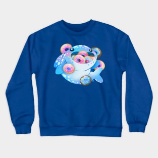 Whale Shark and Donuts Crewneck Sweatshirt